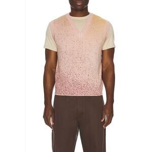 Jungles Jungles Men’s Knitted Wool Gradient Sweater Vest Pink Multi Sz Large